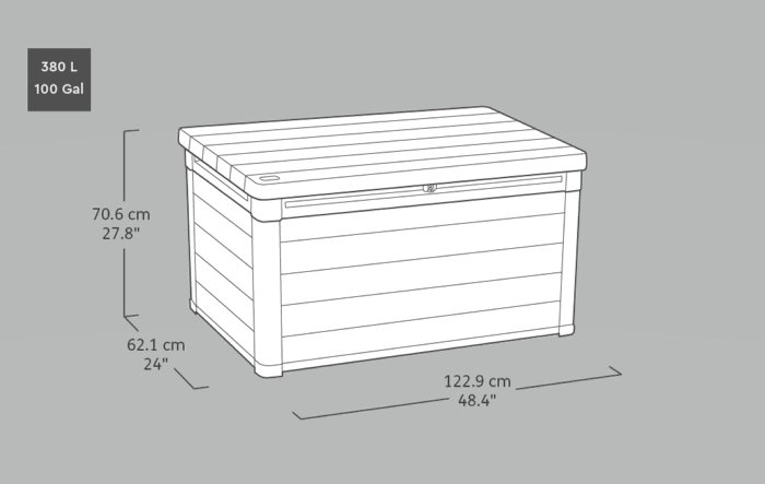Keter hyndeboks Denali 380 liter